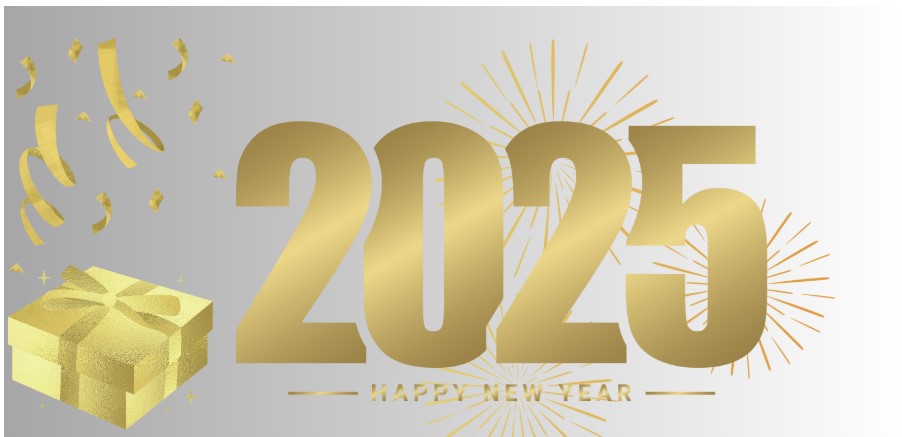 Happy New Year Gift Box 8x8x4 Template | Printable Sticker Design Digitable
