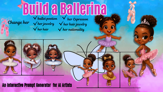 Ballerina Art Generator Tool – Create Custom Chibi Ballet Girls for Stickers, Parties, and More!